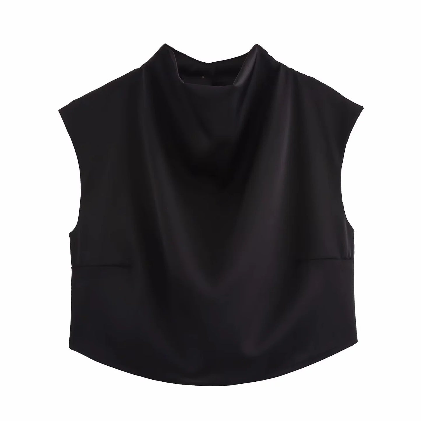 Women's Clothing Set - Off-the-Shoulder Sleeveless Top + Buttoned Skirt