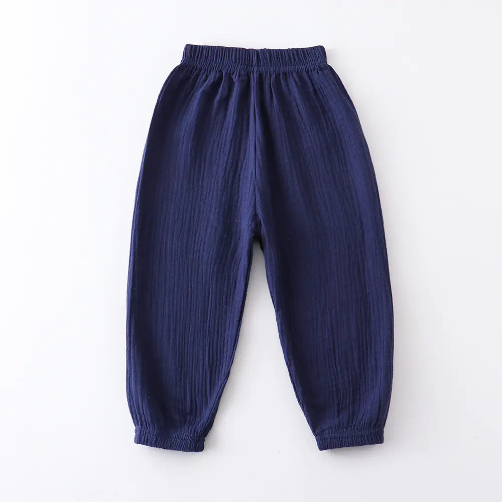 Children's Loose Cotton Linen Mosquito Pants