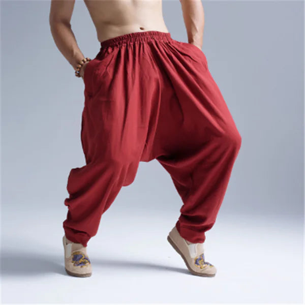 Casual Arc Pants with Ethnic Lantern Style