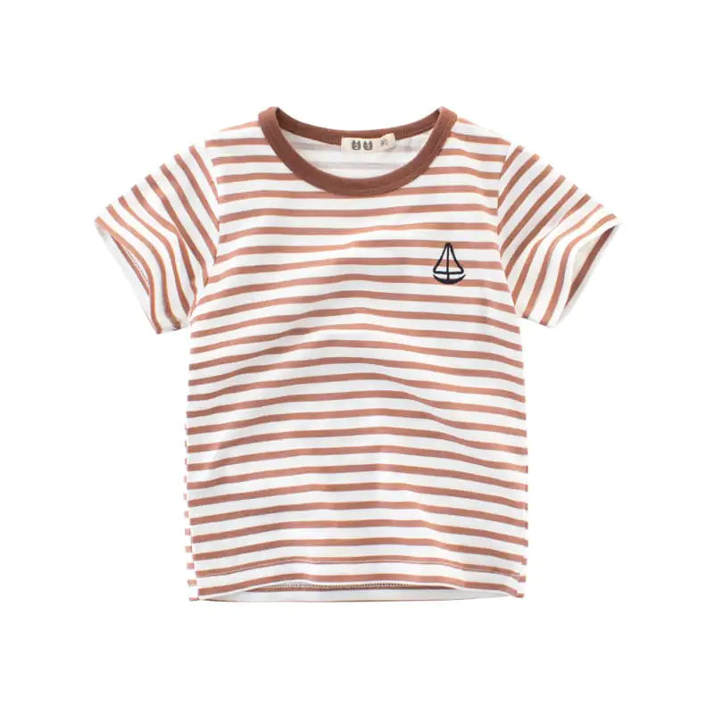 Boys' Striped Cotton T-Shirt for Kids