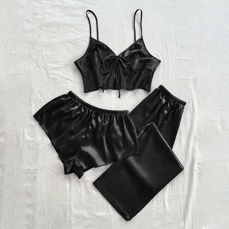 Flat top nightgown home suit set
