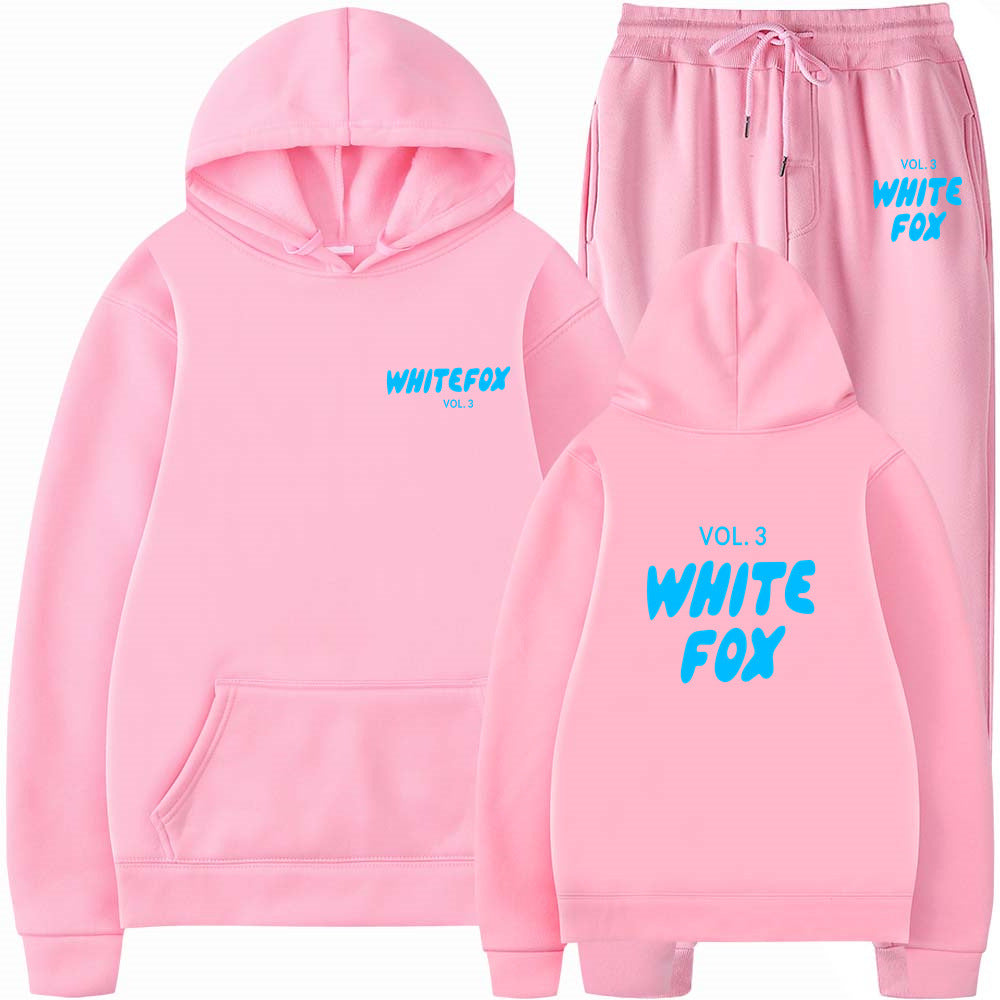 Winter New Hoodie Set Fashion Sports LOGO Long Sleeve Crew Neck Hooded Sweatshirt Two-piece Set