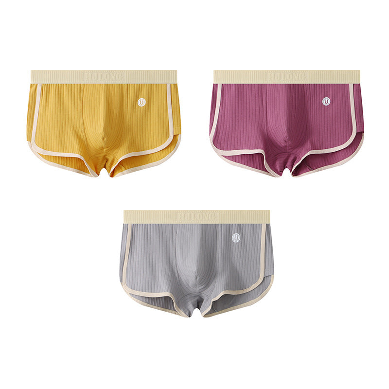 Four cornered pants mid waist flat leg pants