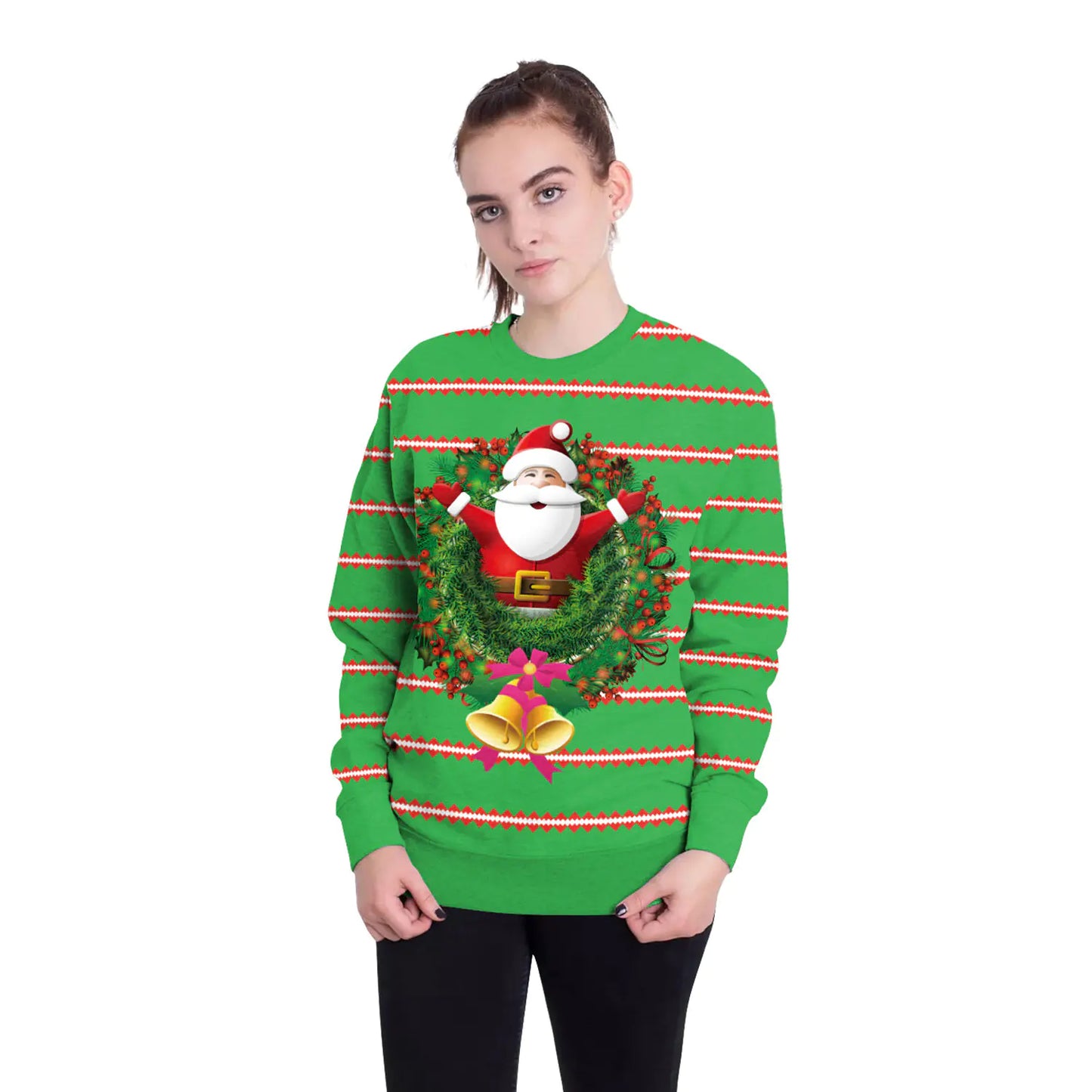 3D Digital Printed Women's Christmas Pullover Sweatshirt