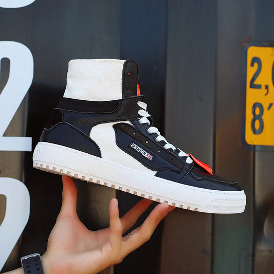 Men's High-Top Canvas Sneakers, Korean Style Casual Shoes