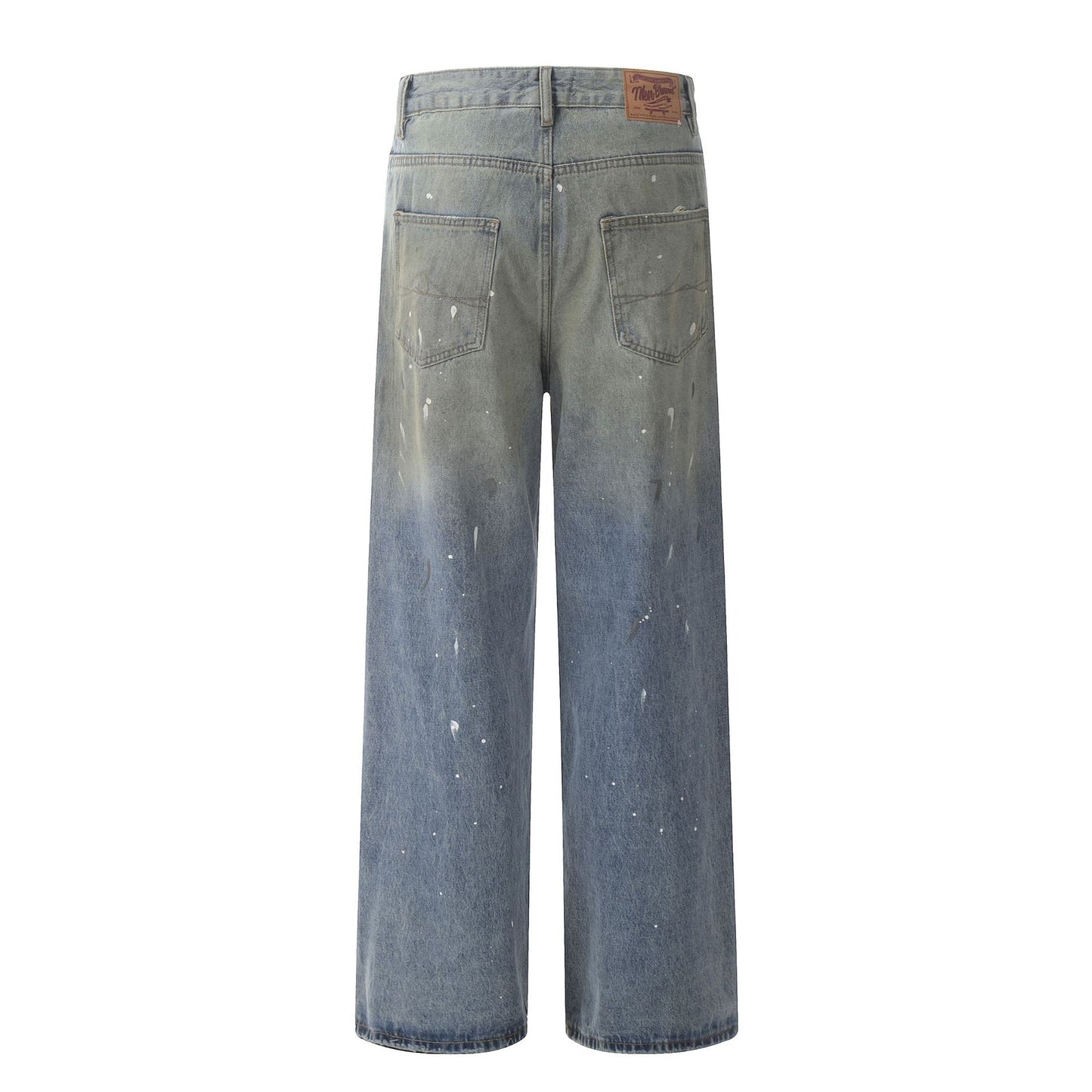 Gradient Loose Fit Three-Dimensional Trendy Casual Pile Slim Wide-Leg Long Pants