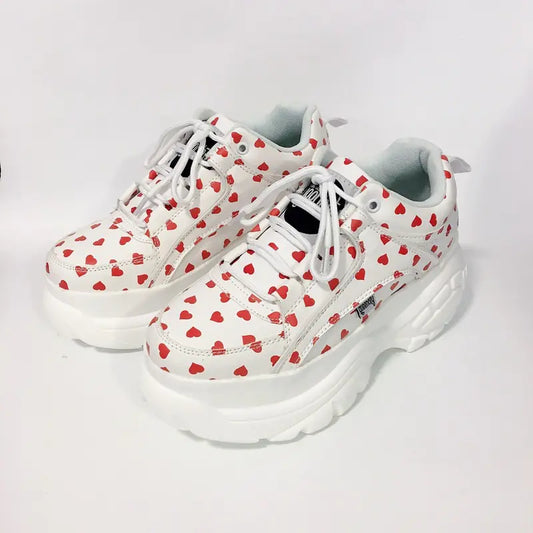 2490INS Women's Retro Thick Sole Sneakers (Korean Style)