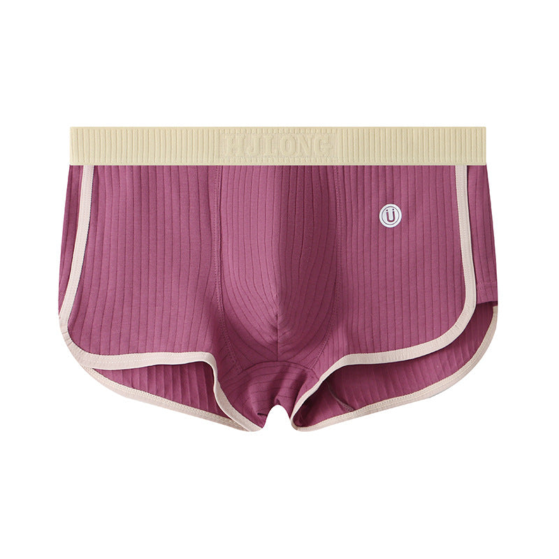 Four cornered pants mid waist flat leg pants
