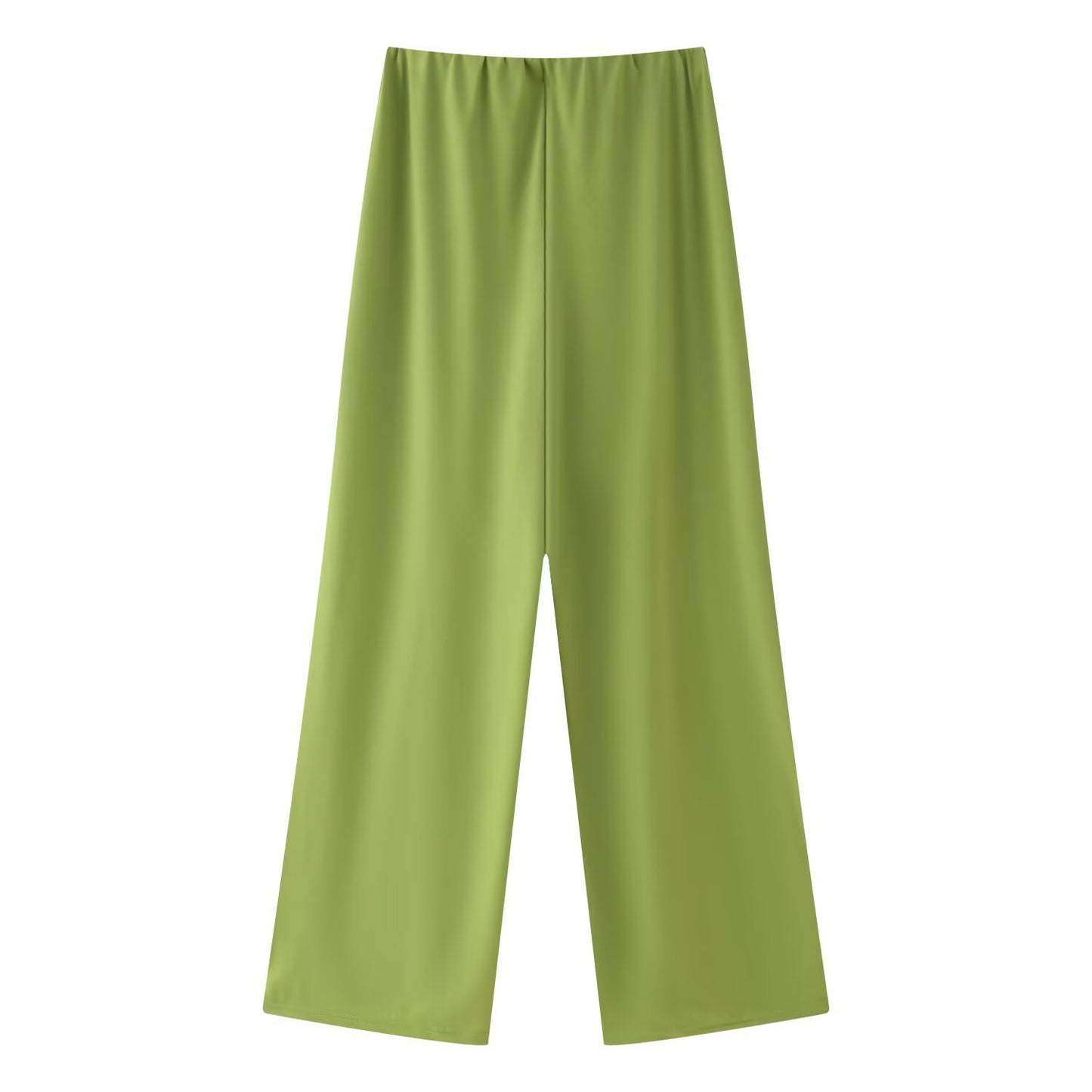Elegant Women's Ruffled Asymmetric Sleeveless Top + Wide Leg Pants Set