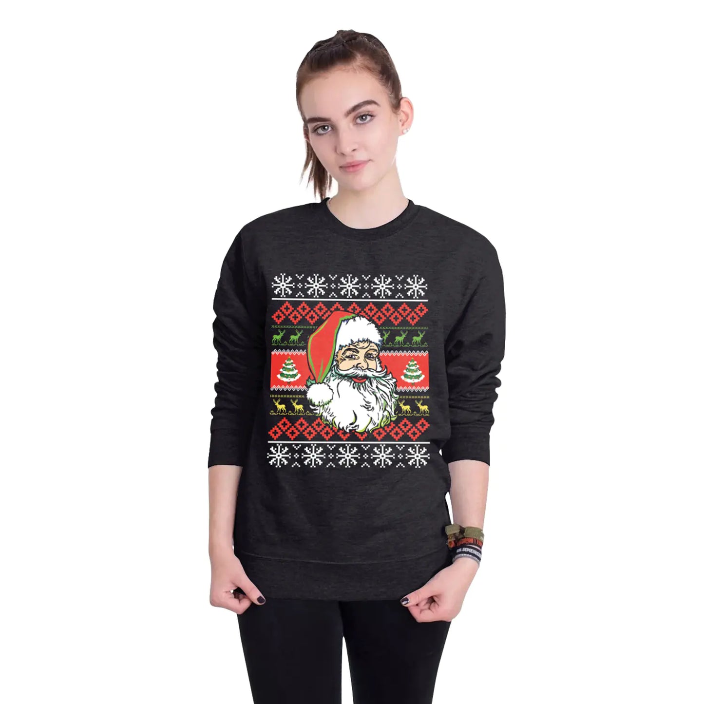 3D Digital Printed Women's Christmas Pullover Sweatshirt