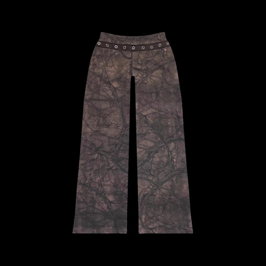 Tree Camouflage Vintage Work Pants Unisex Straight Loose Outdoor Casual Vibe Floor-Length Trousers