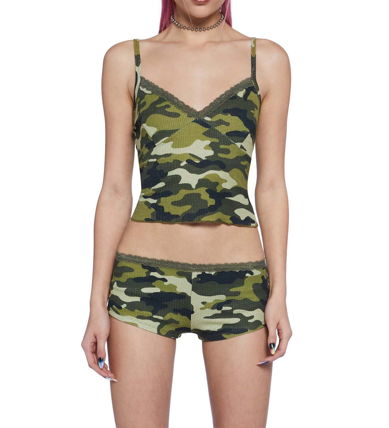 Retro Small Strap Tank Top Women's Inner and Outer Wear Summer Short Fitted Sleeveless Top Base Layer Set Shorts