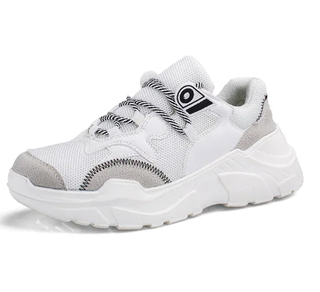 Men's Thick Sole Colorful Casual Sneakers, Breathable Design