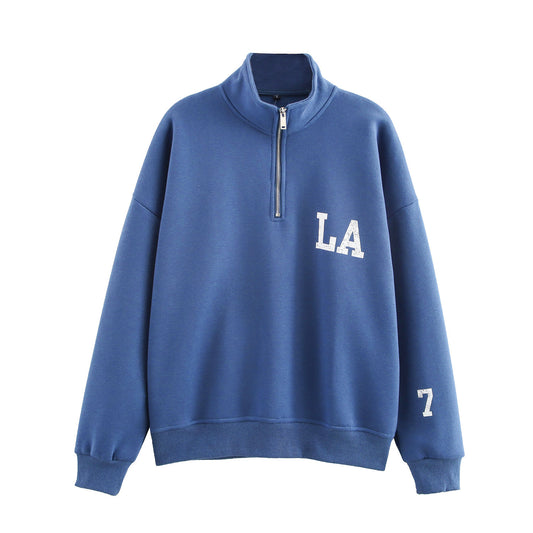 Women's Clothing Water Washed College Style Polo Shirt Hoodie + Sweatpants