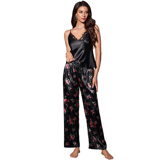 Sexy Printed Backless Strap Set