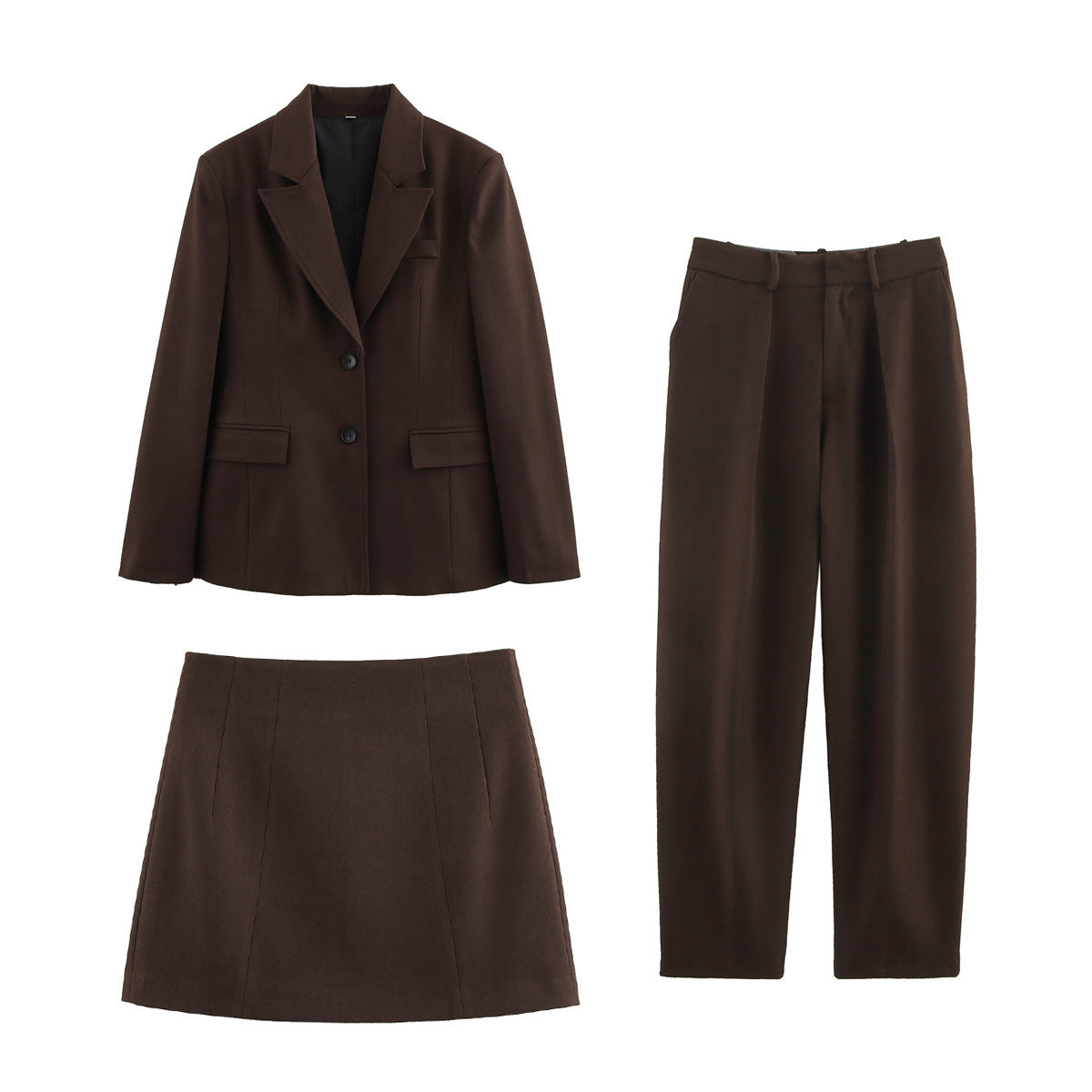 Elegant Waist-Slimming Suit + Skirt + Pants Set for Women