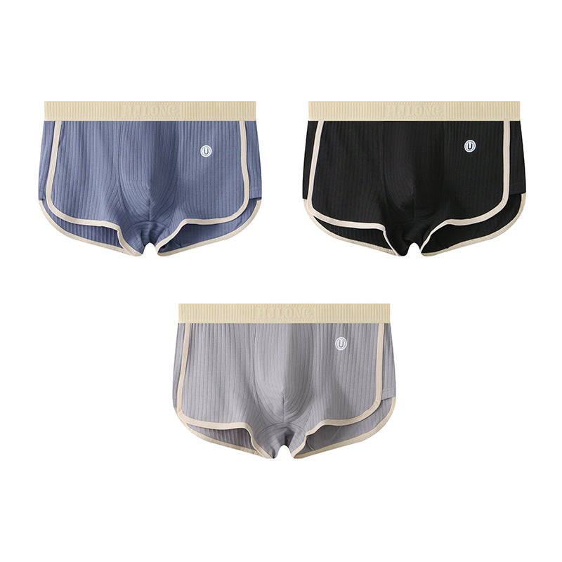 Four cornered pants mid waist flat leg pants
