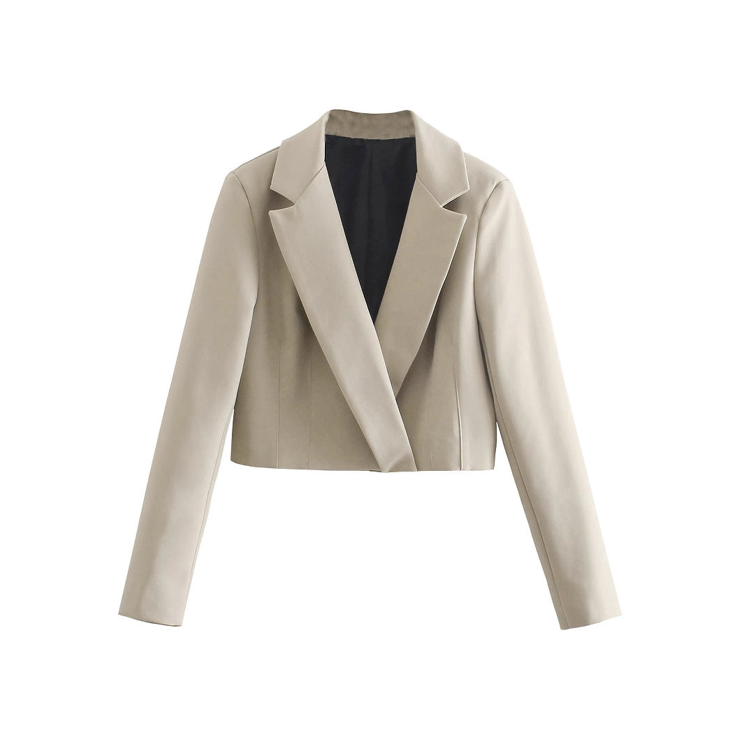 Women's Short Blazer Jacket + Skirt Set