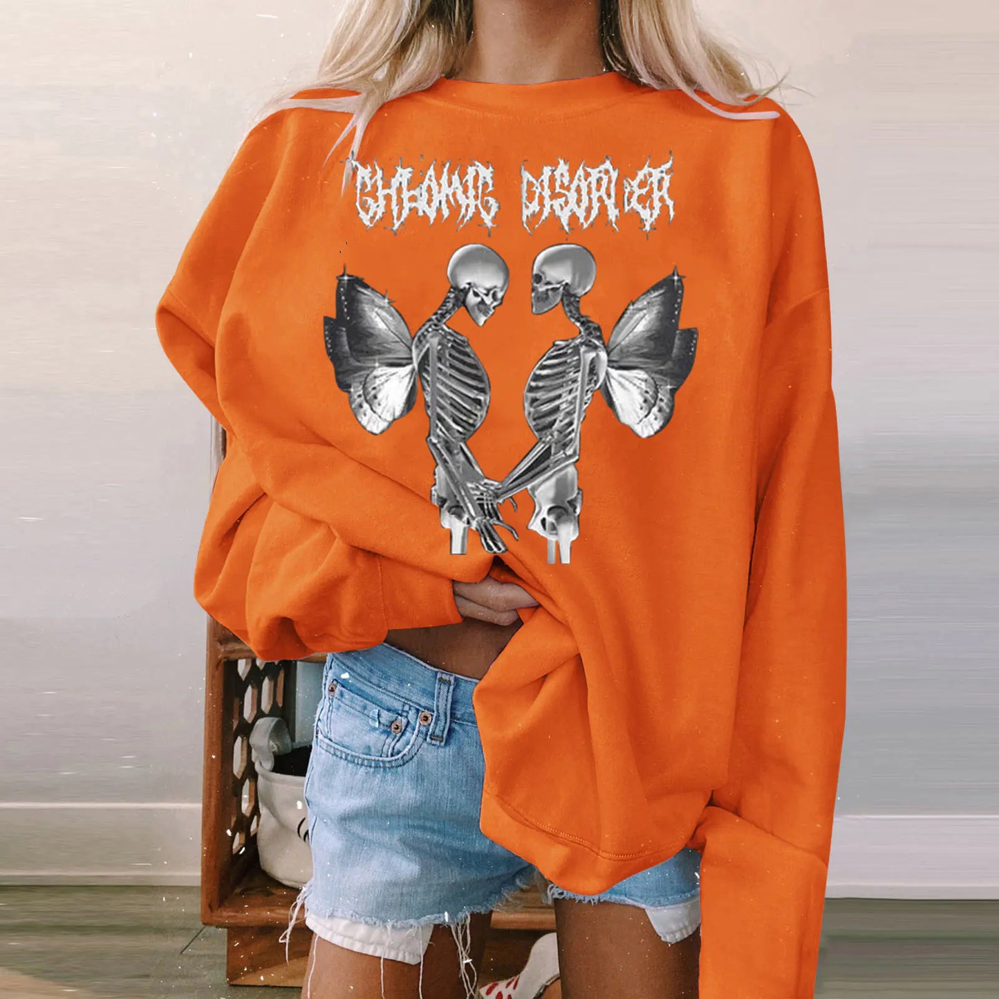 Halloween Women's Long Sleeve Casual Print Sweatshirt