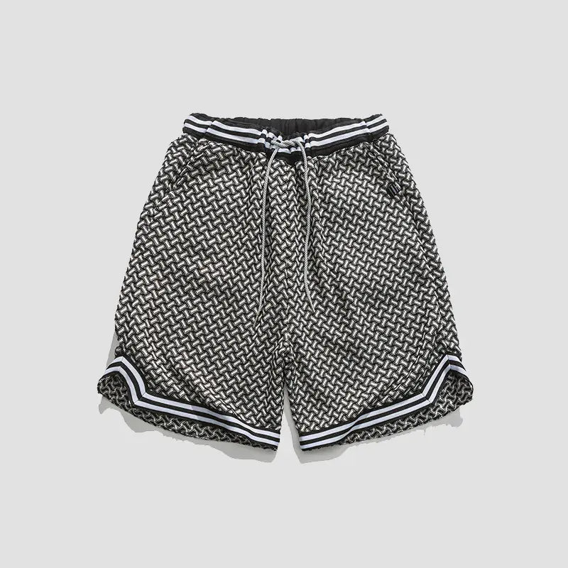 Trendy Men's Casual Woven Checkered Basketball Shorts
