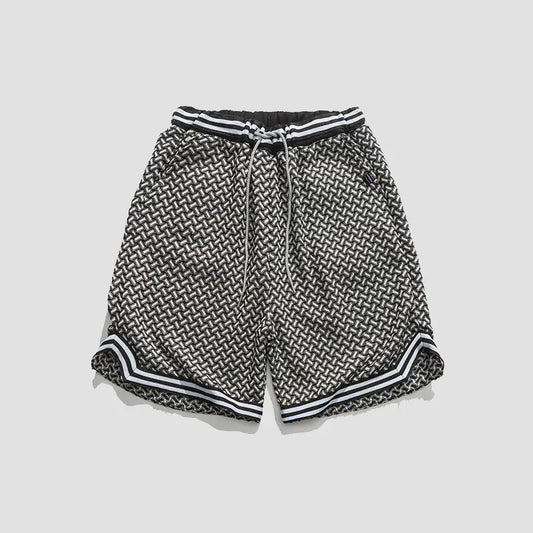 Trendy Men's Casual Woven Checkered Basketball Shorts