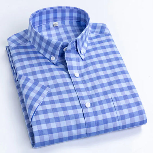 Plus Size Breathable Short Sleeve Shirt for Men