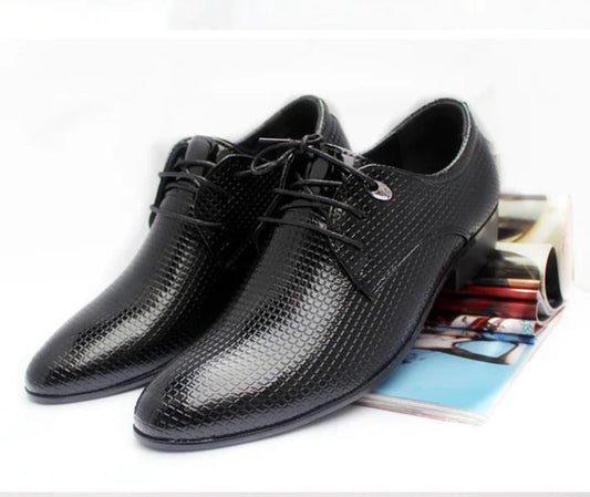 Men's Formal Leather Oxford Shoes - British Style