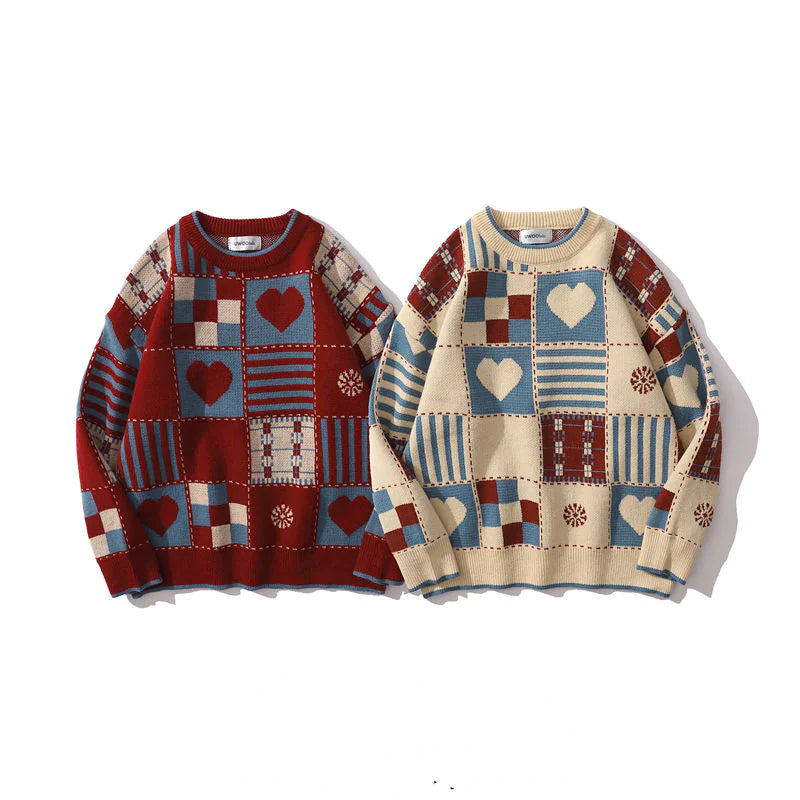 Niche Couple American Retro Loose Long-sleeve Sweater