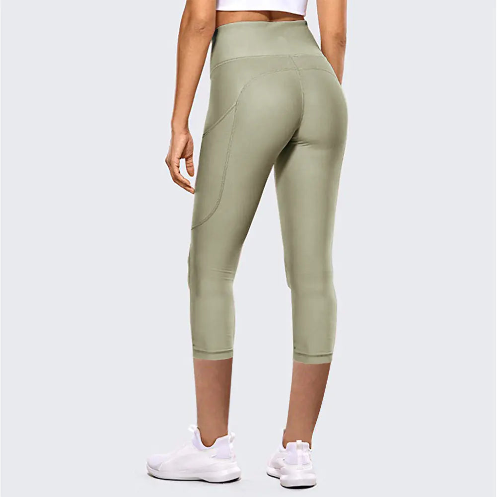 High-Waist Hip-Lifting Cropped Yoga Pants for Women