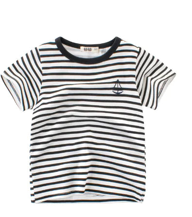 Boys' Striped Cotton T-Shirt for Kids
