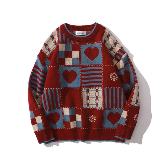 Niche Couple American Retro Loose Long-sleeve Sweater