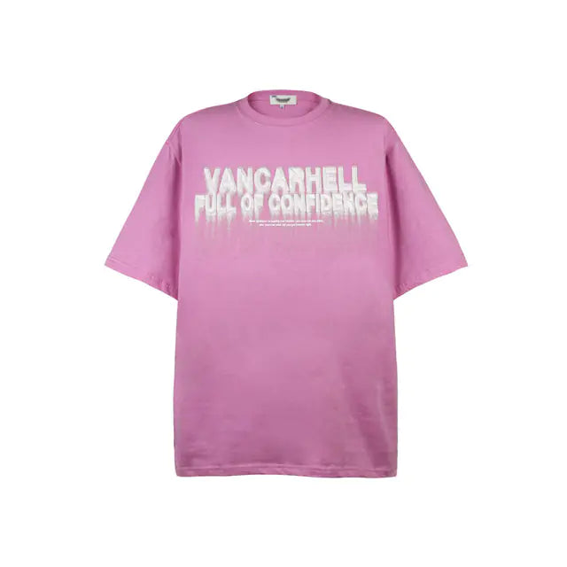 Men's High Neck Graphic Short Sleeve Cotton T-Shirt