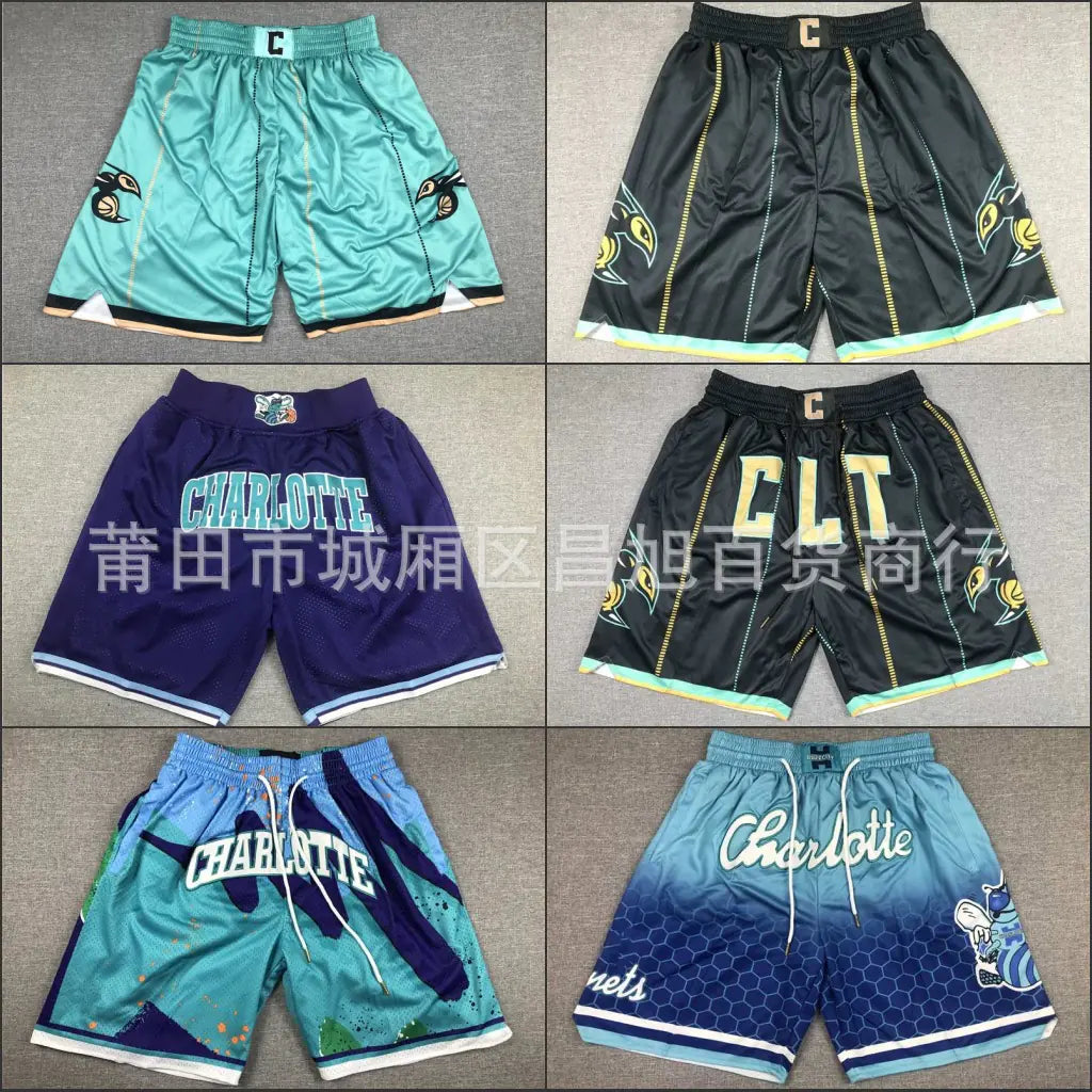 Vintage Mesh Basketball Shorts with Pockets and Zipper
