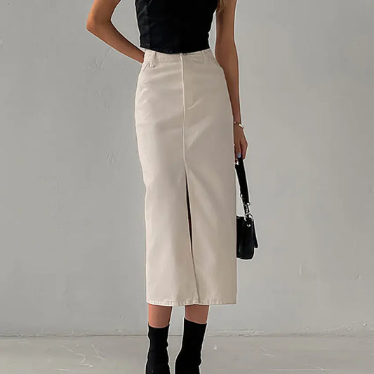 High Waist Straight Skirt for Women's Fashion
