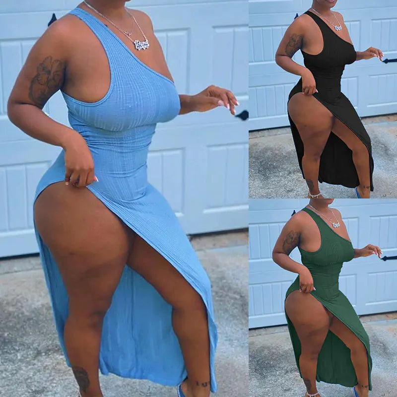 Irregular Slit Dress for Women