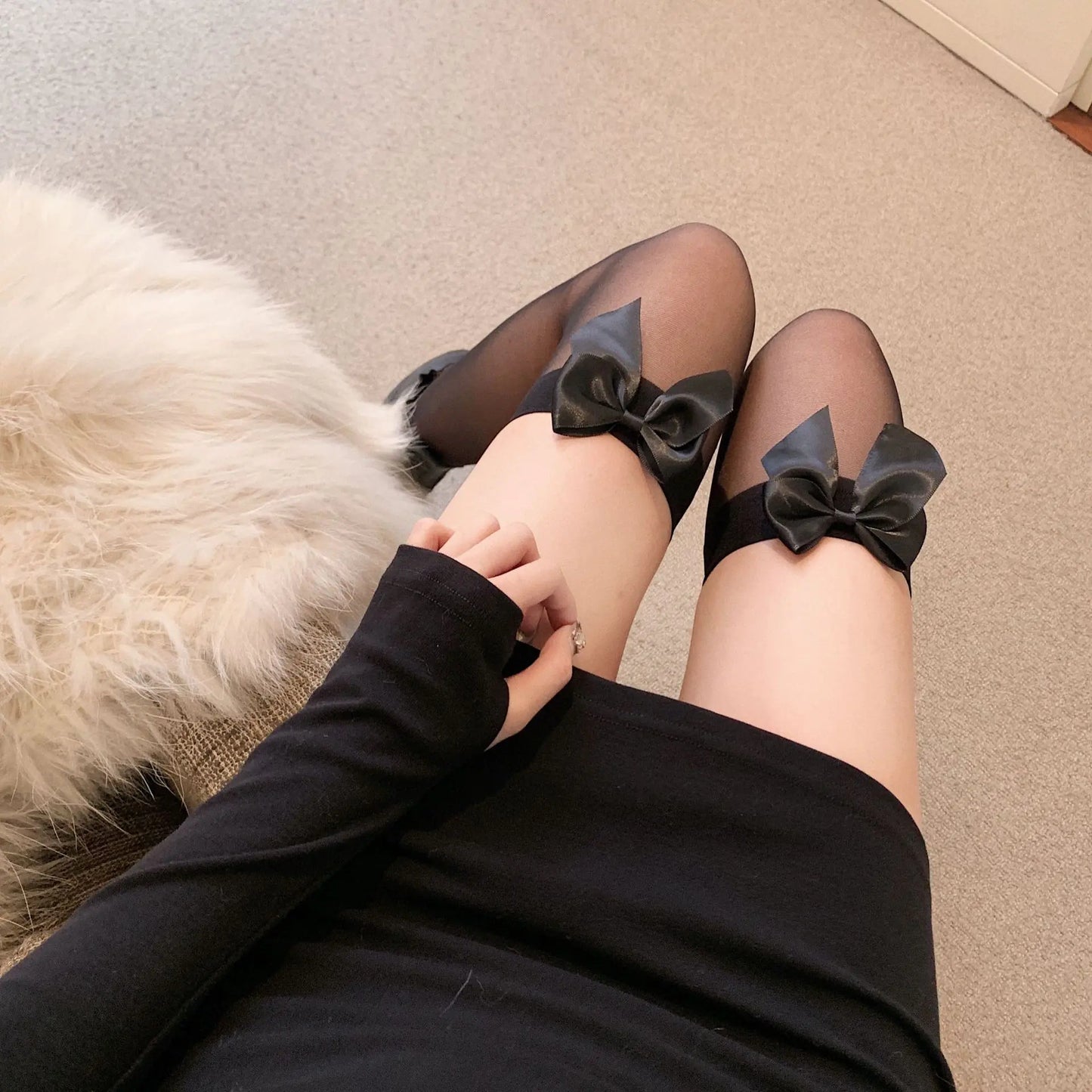 Cute Japanese Over-Knee Socks with Butterfly Design