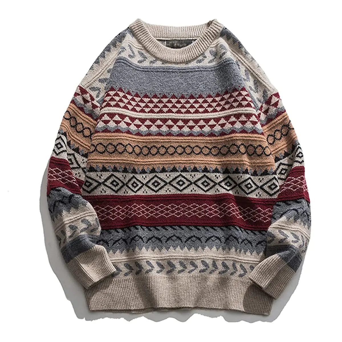 Retro Loose Fit Women's Pullover Sweater
