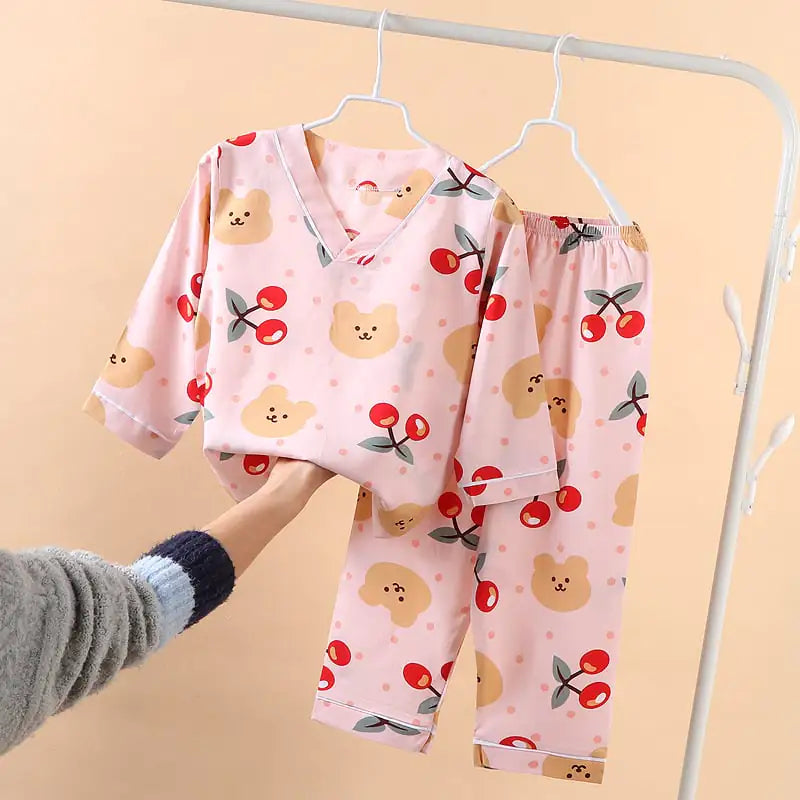 Children's Summer Lightweight Printed Homewear Set