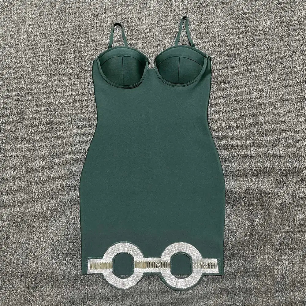 Socialite Slim Fit Spaghetti Strap Bandage Dress for Women