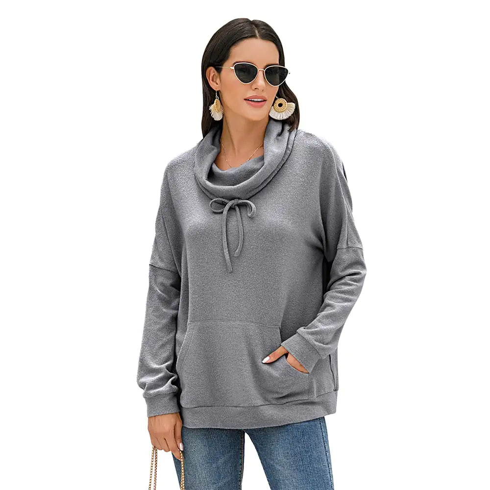 Women's Loose Fit Cashmere Long Sleeve Pullover Sweater
