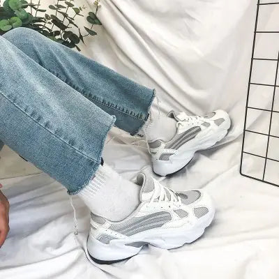 2019 Korean Ulzzang Thick Sole Retro Sneakers