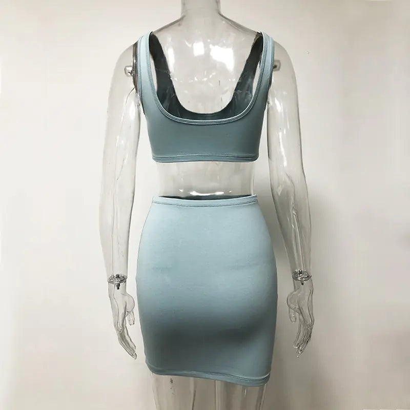 Summer Cotton Dress and Skirt Set for Women