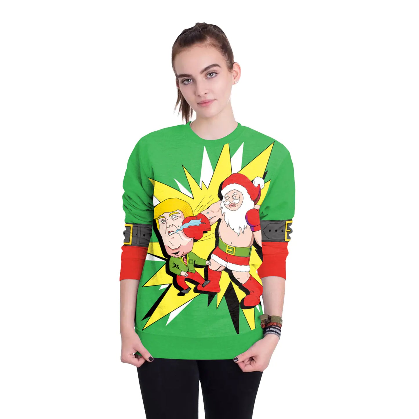 3D Digital Printed Women's Christmas Pullover Sweatshirt