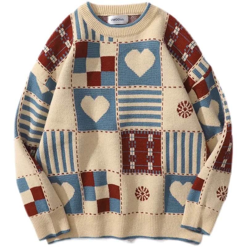 Niche Couple American Retro Loose Long-sleeve Sweater