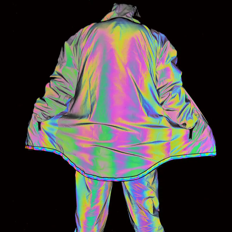 New Rainbow Reflective Windbreaker for Street Dance