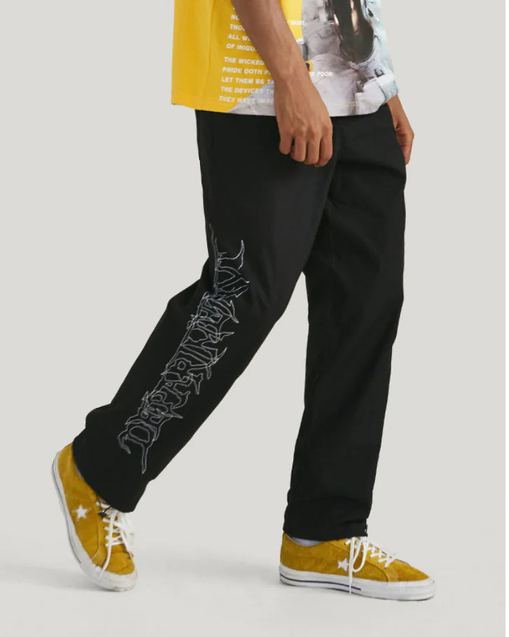 Men's Loose Fit Drawstring Windbreaker Pants