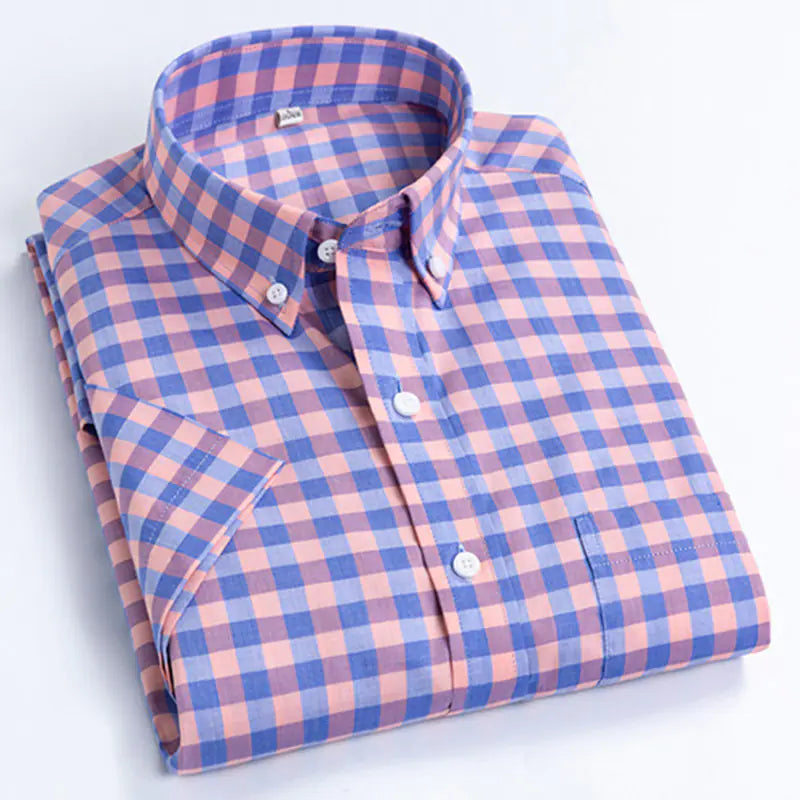 Plus Size Breathable Short Sleeve Shirt for Men