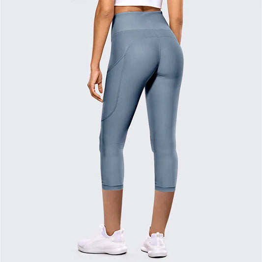 High-Waist Hip-Lifting Cropped Yoga Pants for Women