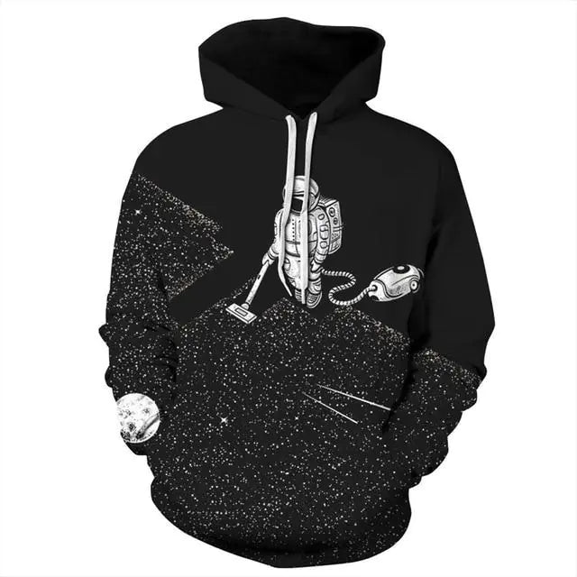 Astronaut Digital Print Hoodie for Couples (Casual Style)