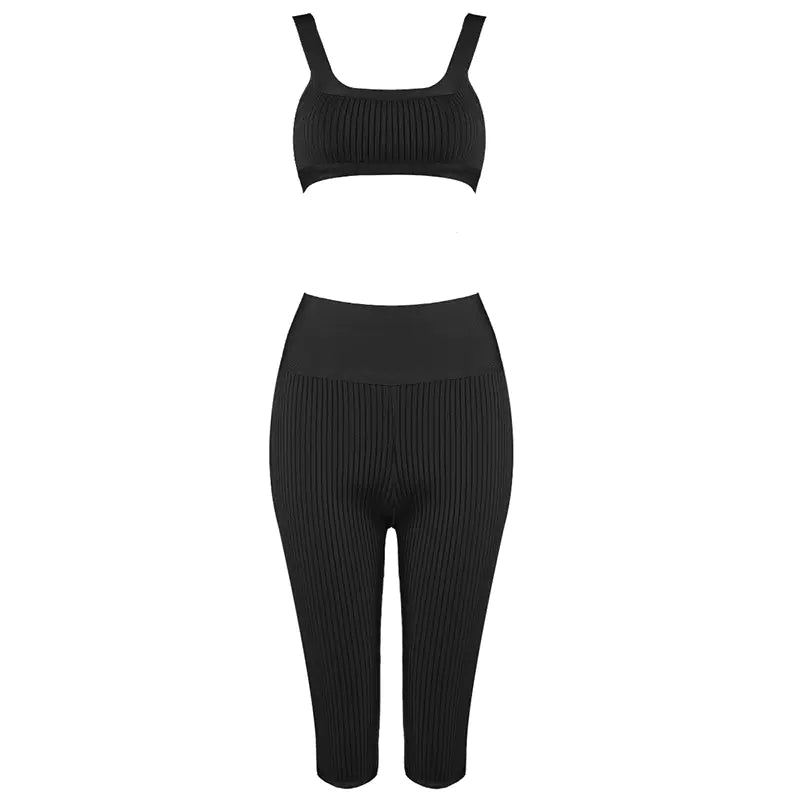 2019 Women's Casual Set - Off-Shoulder & Crop Top
